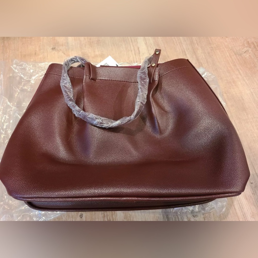 Macy’s - Promotional Tote Bag - Maroon Color w/ Pebble Finish (New)